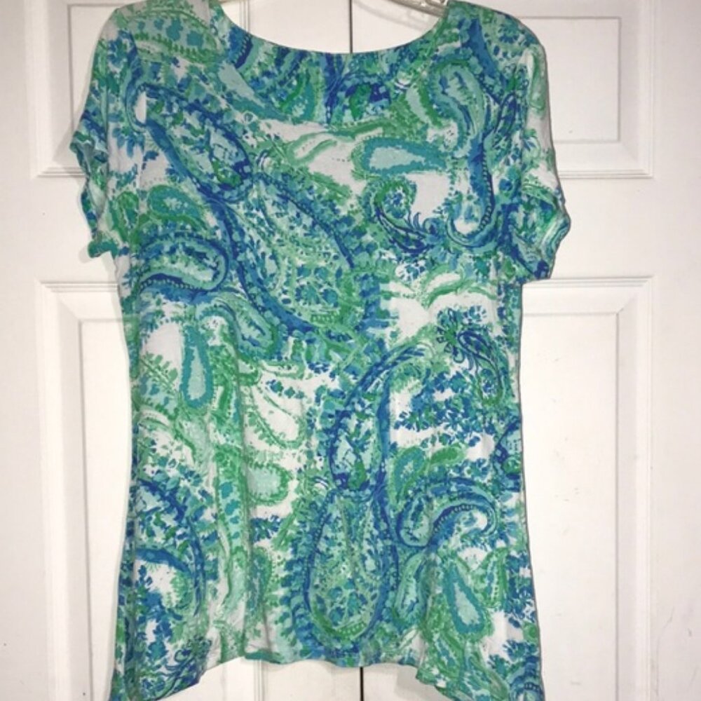 Women’s Paisley Watercolor Top